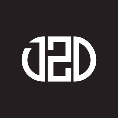 Siyah arka planda DZO harf logosu tasarımı. DZO yaratıcı harf logosu konsepti. DZO harf tasarımı.