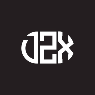 Siyah arkaplanda DZX harf logosu tasarımı. DZX yaratıcı harflerin baş harfleri logo kavramı. DZX harf tasarımı.