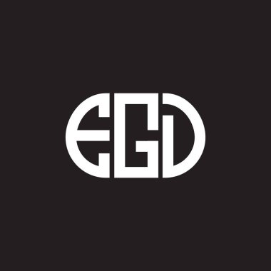 Siyah arka planda EGD harf logosu tasarımı. EGD yaratıcı harflerin baş harfleri logo kavramı. EGD harf tasarımı.