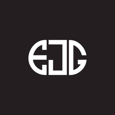 Siyah arka planda EJG harf logosu tasarımı. EJG yaratıcı harflerin baş harfleri logo kavramı. EJG harf tasarımı.