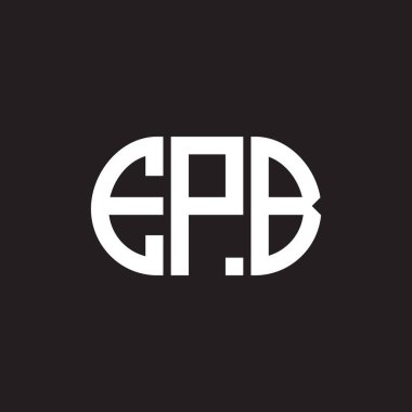 Siyah arka planda EPB harfi logo tasarımı. EPB yaratıcı harflerin baş harfleri logo kavramı. EPB harf tasarımı.