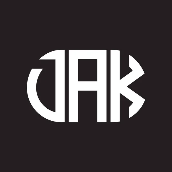 Diseño Del Logotipo Letra Dak Sobre Fondo Negro Dak Iniciales — Archivo Imágenes Vectoriales