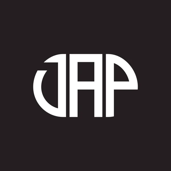 黑色背景上的Dap字母标识设计 Dap创意首字母首字母标识概念 Dap字母设计 — 图库矢量图片