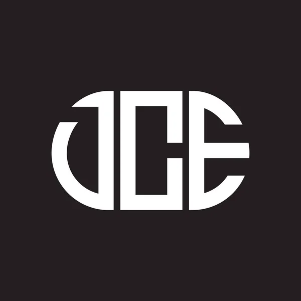 Dce Letter Logo Ontwerp Zwarte Achtergrond Dce Creatieve Initialen Letter — Stockvector