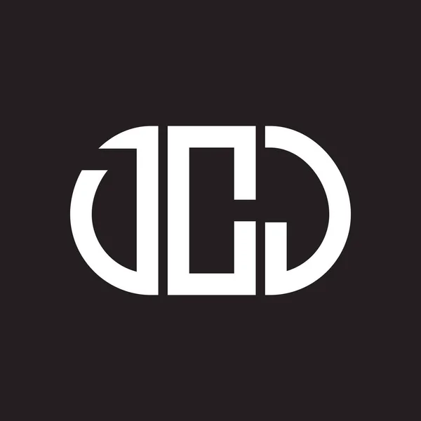 Dcj Bokstav Logotyp Design Svart Bakgrund Dcj Kreativa Initialer Brev — Stock vektor