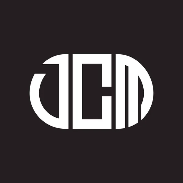 Dcm Letter Logo Ontwerp Zwarte Achtergrond Dcm Creatieve Initialen Letter — Stockvector