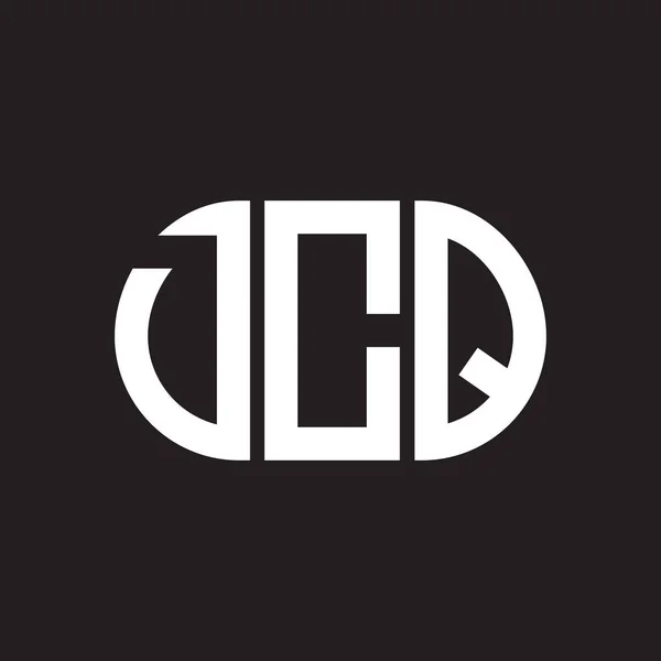 Design Logotipo Carta Dcq Fundo Preto Dcq Iniciais Criativas Conceito — Vetor de Stock