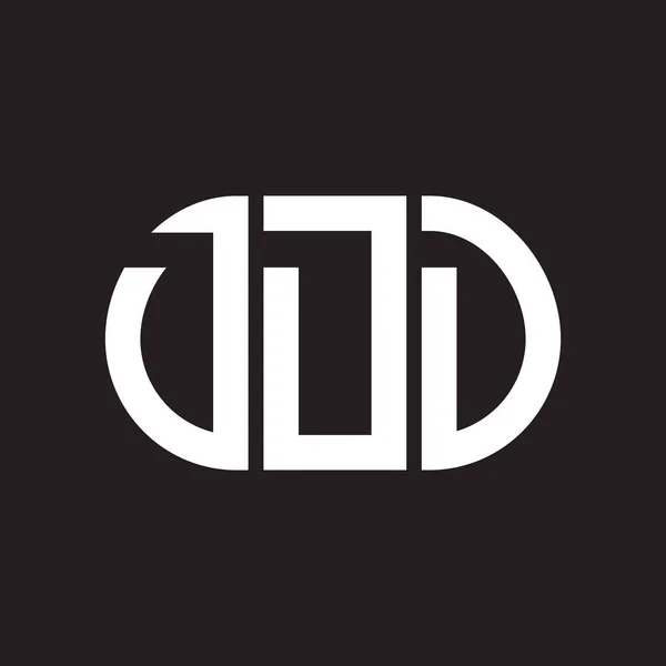 Logo Desain Huruf Ddd Pada Latar Belakang Hitam Ddd Kreatif - Stok Vektor