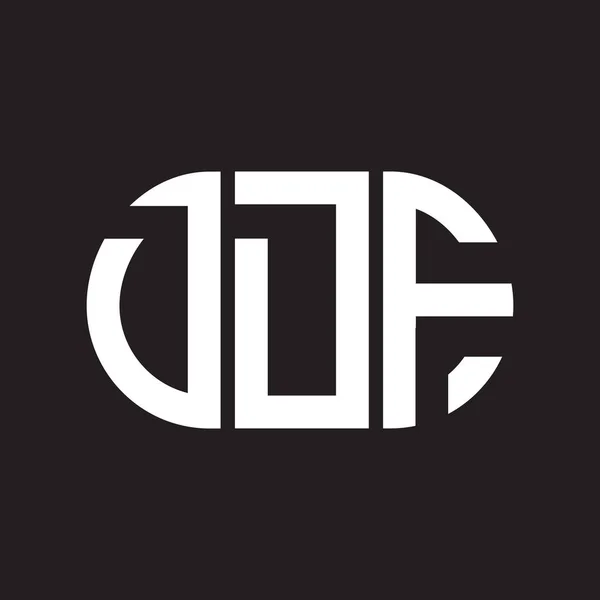 Design Logotipo Carta Ddf Fundo Preto Ddf Iniciais Criativas Conceito — Vetor de Stock