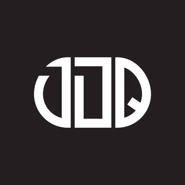 在黑色背景上设计Ddq字母标识 Ddq创意首字母首字母标识概念 Ddq字母设计 — 图库矢量图片