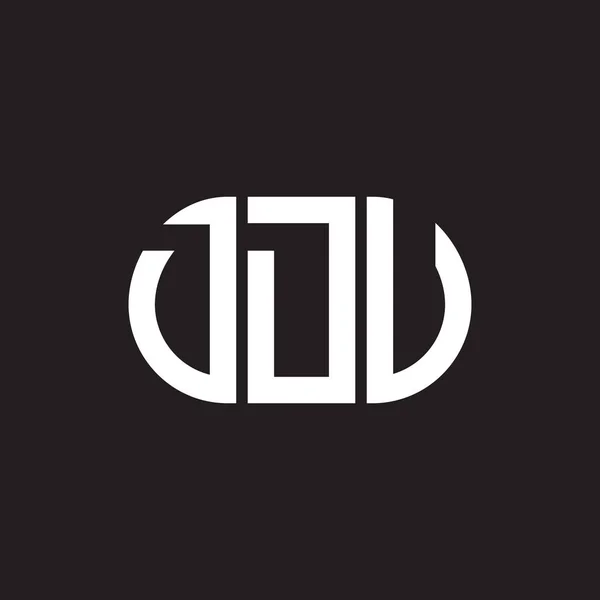 Siyah Arka Planda Ddv Harf Logosu Tasarımı Ddv Yaratıcı Harflerin — Stok Vektör