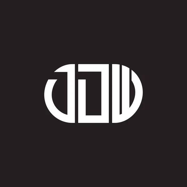Ddw Betűlogó Tervezés Fekete Háttérrel Ddw Kreatív Kezdőbetűk Levél Logó — Stock Vector