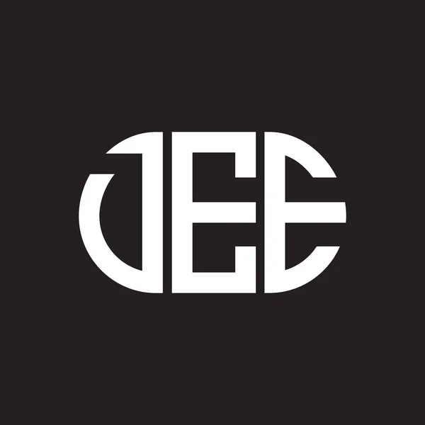 Σχεδιασμός Λογότυπου Dee Γραμμάτων Μαύρο Φόντο Dee Δημιουργική Αρχικά Γράμμα — Διανυσματικό Αρχείο