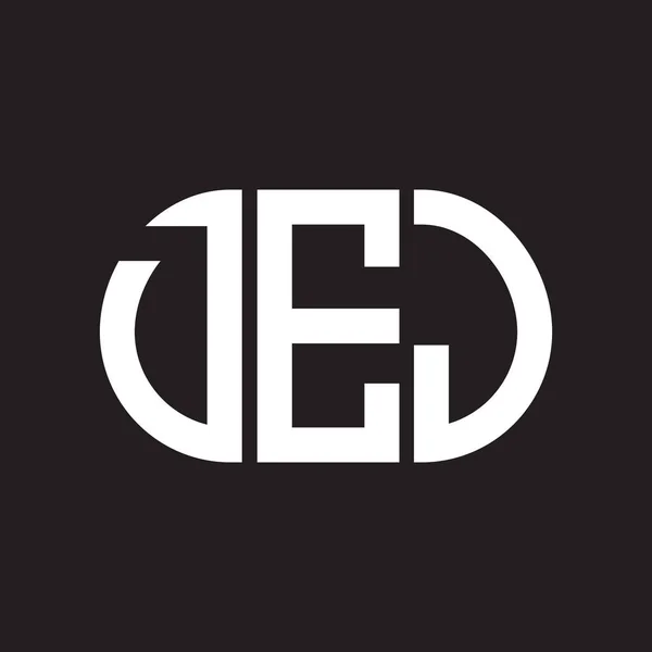 Diseño Del Logotipo Letra Dej Sobre Fondo Negro Dej Iniciales — Vector de stock