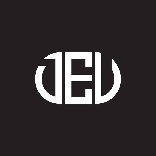 Σχεδιασμός Λογότυπου Επιστολής Deu Μαύρο Φόντο Έννοια Λογοτύπου Δημιουργικά Αρχικά — Διανυσματικό Αρχείο