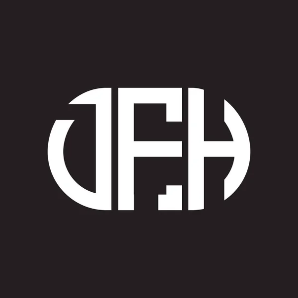 Diseño Del Logotipo Letra Dfh Sobre Fondo Negro Dfh Iniciales — Archivo Imágenes Vectoriales