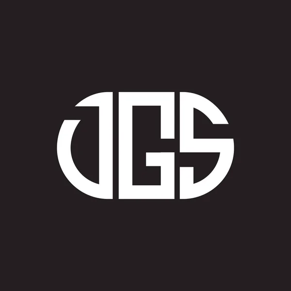 Dgs字母标识设计为黑色背景 Dgs创意首字母首字母标识概念 Dgs字母设计 — 图库矢量图片