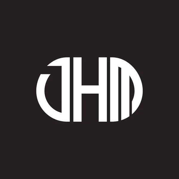 Diseño Del Logotipo Letra Dhm Sobre Fondo Negro Dhm Iniciales — Archivo Imágenes Vectoriales