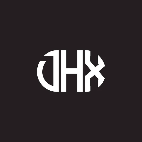 Dhx Lettera Logo Design Sfondo Nero Dhx Creativo Iniziali Lettera — Vettoriale Stock