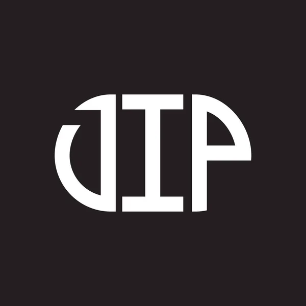 Σχεδιασμός Λογότυπου Γραμμάτων Dip Μαύρο Φόντο Dip Δημιουργικά Αρχικά Γράμμα — Διανυσματικό Αρχείο
