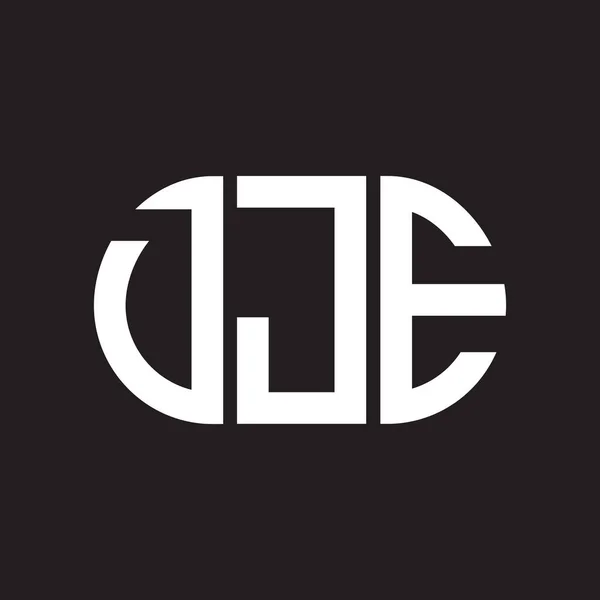 Dje Letter Logo Design Auf Schwarzem Hintergrund Dje Kreative Initialen — Stockvektor