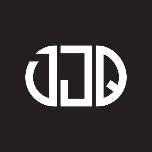 Дизайн Логотипа Djq Черном Фоне Креативные Инициалы Буквы Логотипа Дизайн — стоковый вектор