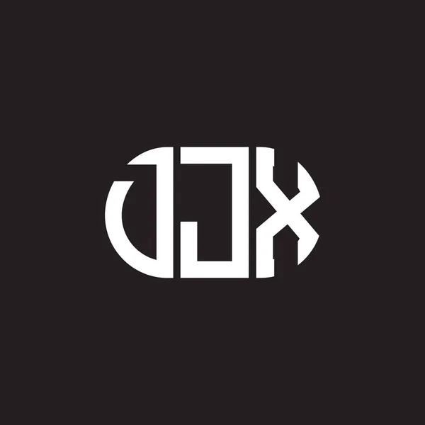 Djx Bokstav Logotyp Design Svart Bakgrund Djx Kreativa Initialer Brev — Stock vektor