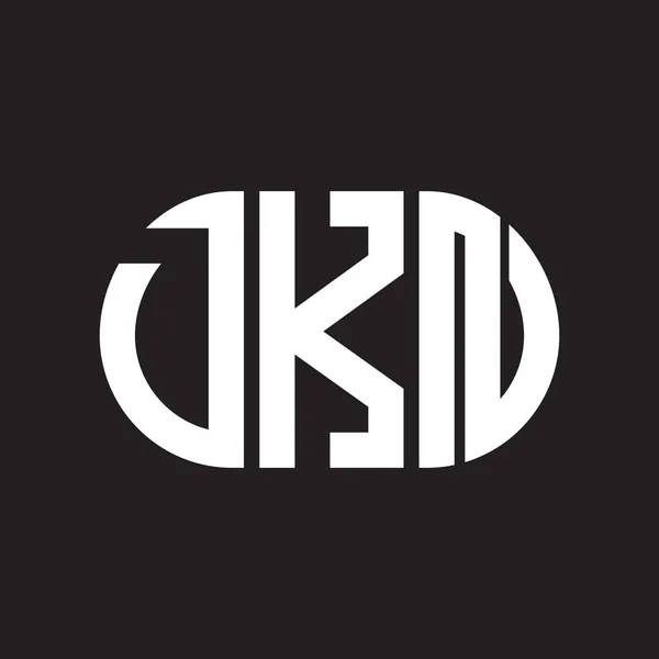 Dkn Brev Logo Design Svart Bakgrund Dkn Creative Initials Letter — Stock vektor