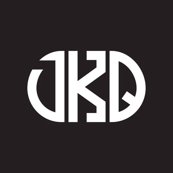 Dkq Brev Logotyp Design Svart Bakgrund Dkq Kreativa Initialer Brev — Stock vektor