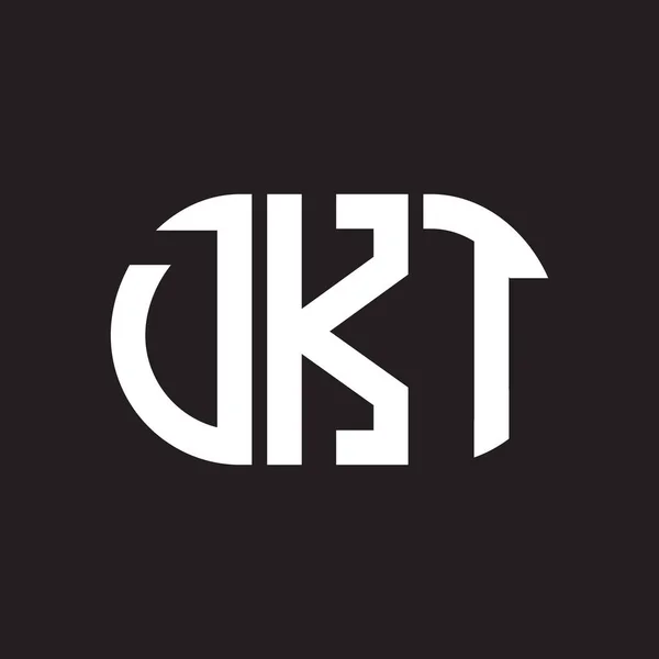 Diseño Del Logotipo Letra Dkt Sobre Fondo Negro Dkt Iniciales — Archivo Imágenes Vectoriales