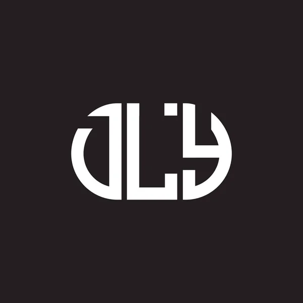 Дизайн Логотипу Літери Dly Чорному Тлі Творчі Ініціали Dly Концепція — стоковий вектор