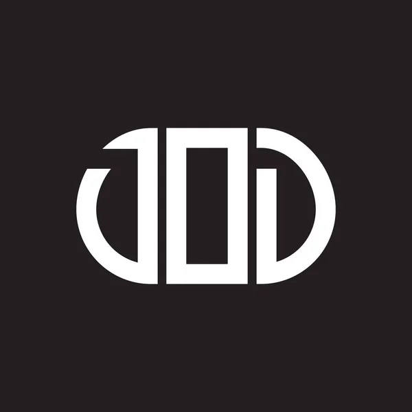 Дизайн Логотипа Dod Черном Фоне Концепция Логотипа Dod Creative Initials — стоковый вектор