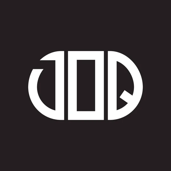 Дизайн Логотипа Doq Чёрном Фоне Концепция Логотипа Doq Creative Initials — стоковый вектор