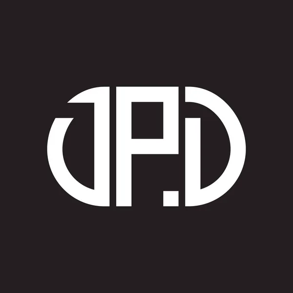 黑色背景的Dpd字母标识设计 Dpd创意首字母首字母标识概念 Dpd字母设计 — 图库矢量图片