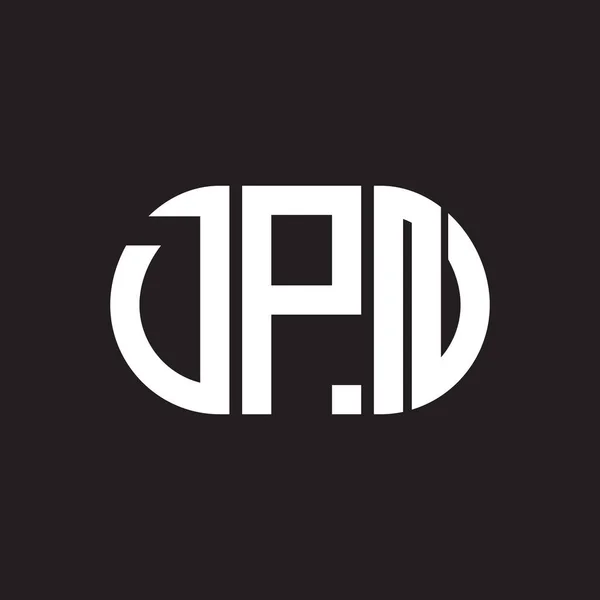 黒を基調としたDpnレターロゴデザイン Dpnクリエイティブイニシャルレターロゴコンセプト Dpnレターデザイン — ストックベクタ