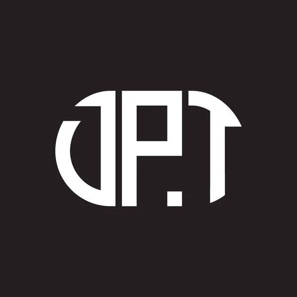 Dpt Літерний Дизайн Логотипу Чорному Тлі Творчі Ініціали Dpt Мають — стоковий вектор