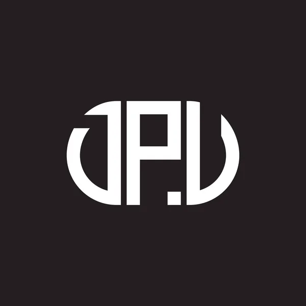 Siyah Arka Planda Dpu Harf Logosu Tasarımı Dpu Yaratıcı Harf — Stok Vektör