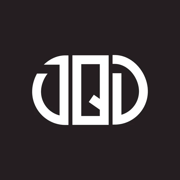 Σχεδιασμός Λογότυπου Γραμμάτων Dqd Μαύρο Φόντο Dqd Δημιουργική Αρχικά Γράμμα — Διανυσματικό Αρχείο