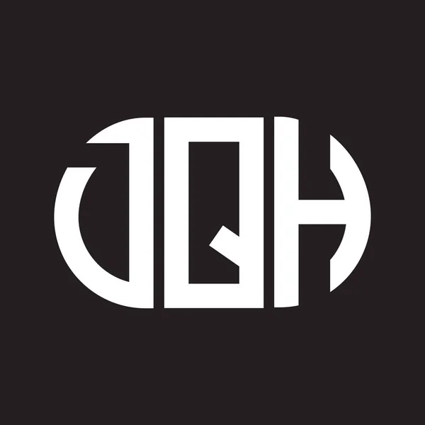 Diseño Del Logotipo Letra Dqh Sobre Fondo Negro Dqh Iniciales — Archivo Imágenes Vectoriales