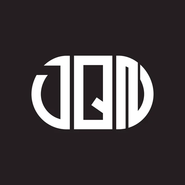 Siyah Arka Planda Dqn Harf Logosu Tasarımı Dqn Yaratıcı Harflerin — Stok Vektör