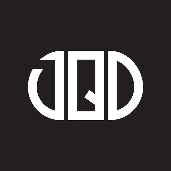 Diseño Del Logotipo Letra Dqo Sobre Fondo Negro Dqo Iniciales — Archivo Imágenes Vectoriales