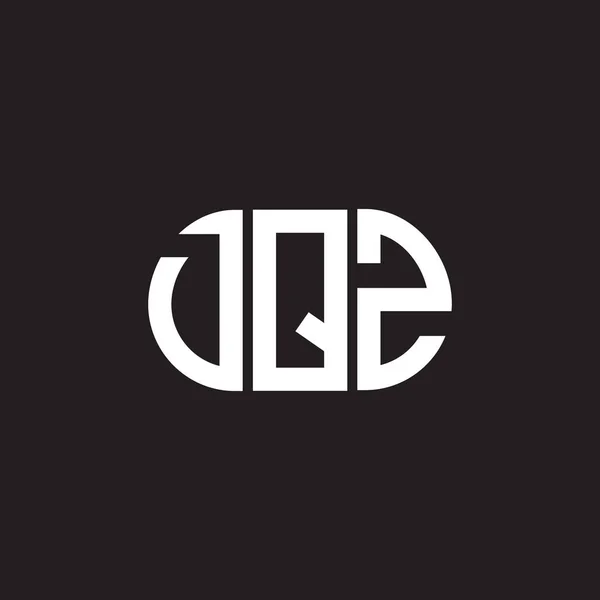 Siyah Arka Planda Dqz Harf Logosu Tasarımı Dqz Yaratıcı Harf — Stok Vektör
