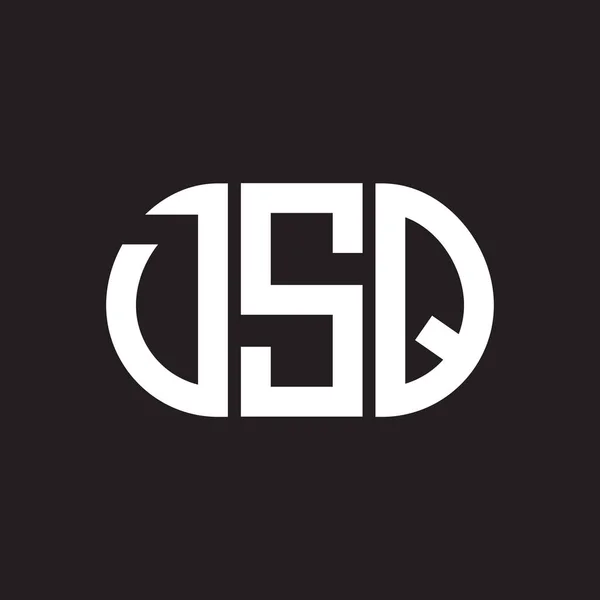Dsq Brev Logotyp Design Svart Bakgrund Dsq Kreativa Initialer Brev — Stock vektor