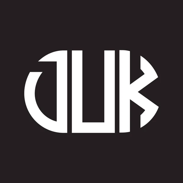 Diseño Del Logotipo Letra Duk Sobre Fondo Negro Duk Iniciales — Archivo Imágenes Vectoriales