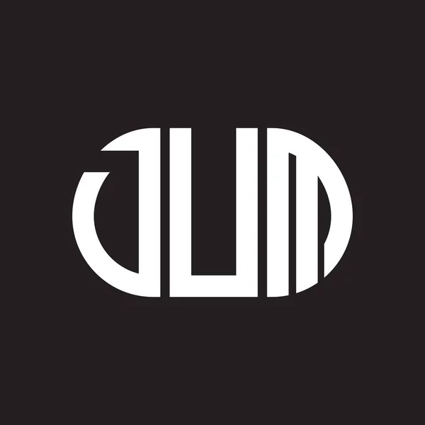 Dum Letter Logo Ontwerp Zwarte Achtergrond Dum Creatieve Initialen Letter — Stockvector