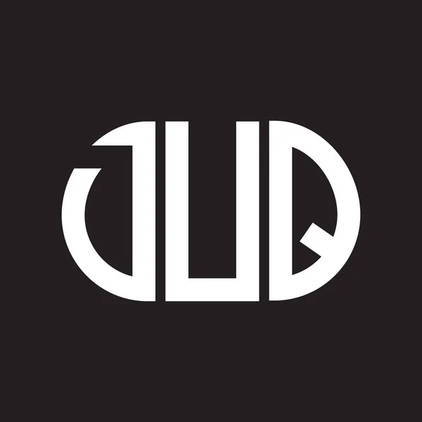 Duq Design Logotipo Carta Fundo Preto Duq Iniciais Criativas Conceito — Vetor de Stock