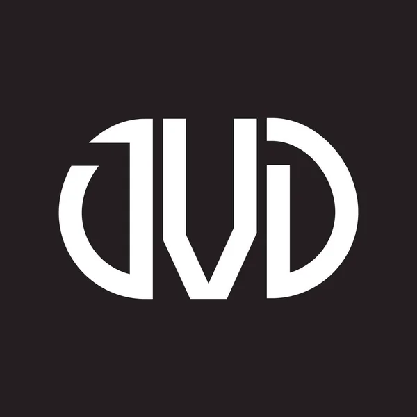 Diseño Del Logo Letra Dvd Sobre Fondo Negro Dvd Iniciales — Archivo Imágenes Vectoriales