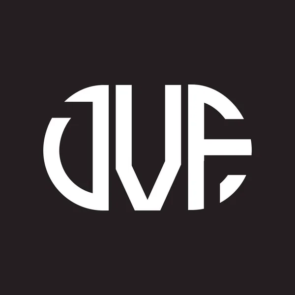 Diseño Del Logotipo Letra Dvf Sobre Fondo Negro Dvf Iniciales — Archivo Imágenes Vectoriales