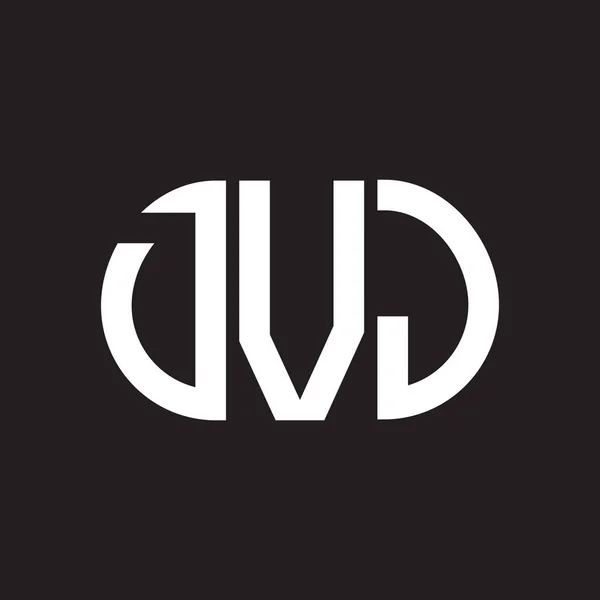 Diseño Del Logotipo Letra Dvj Sobre Fondo Negro Dvj Iniciales — Archivo Imágenes Vectoriales