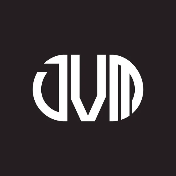 Дизайн Логотипу Літери Dvm Чорному Тлі Творчі Ініціали Dvm Концепція — стоковий вектор
